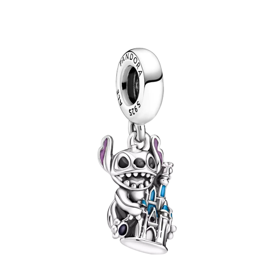 Stitch and Fantasyland Castle charm
